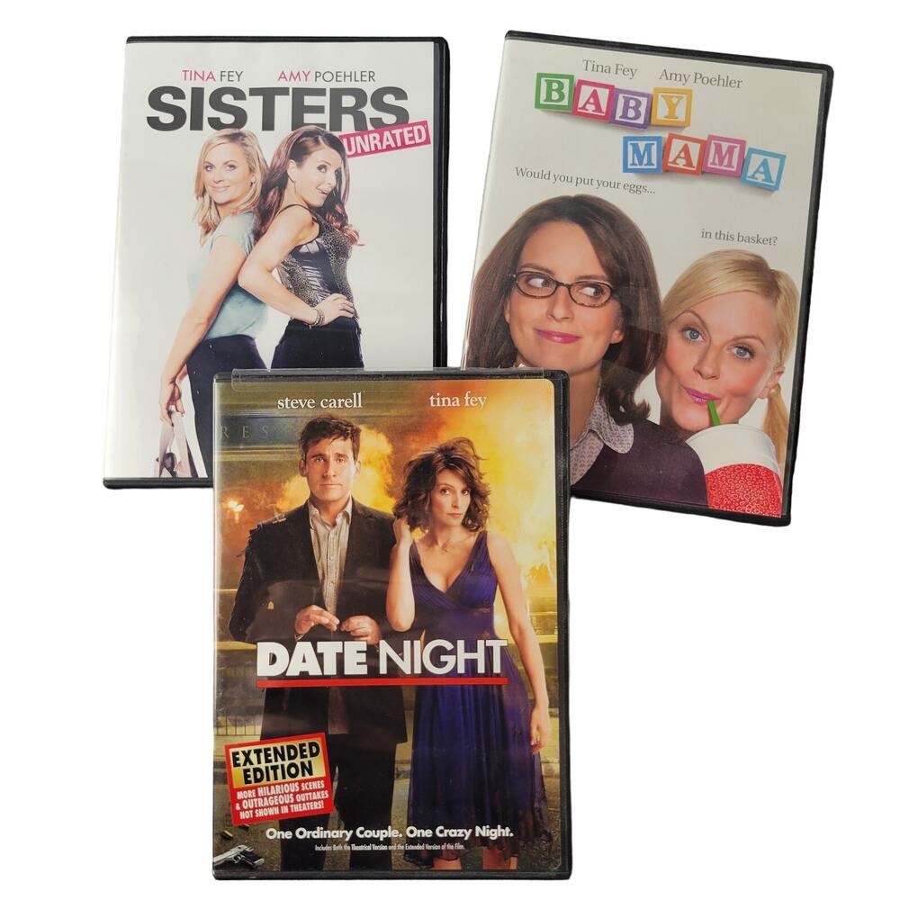Tina Fey & Amy Poehler Comedy DVD Lot - Baby Mama, Sisters, Date Night